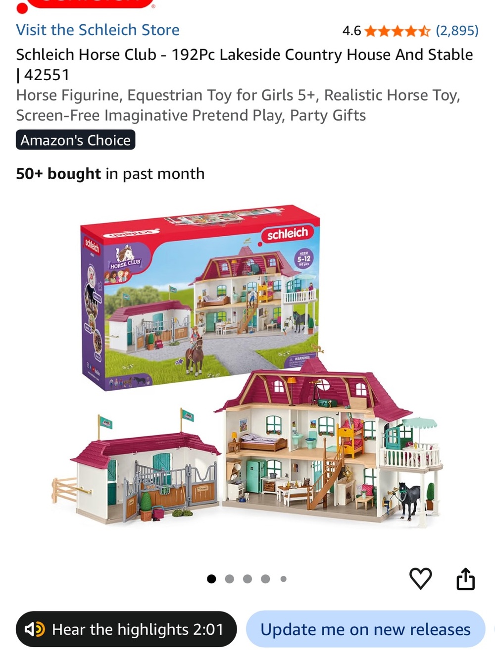 Schleich Lakeside Country House Playset - Pink and White